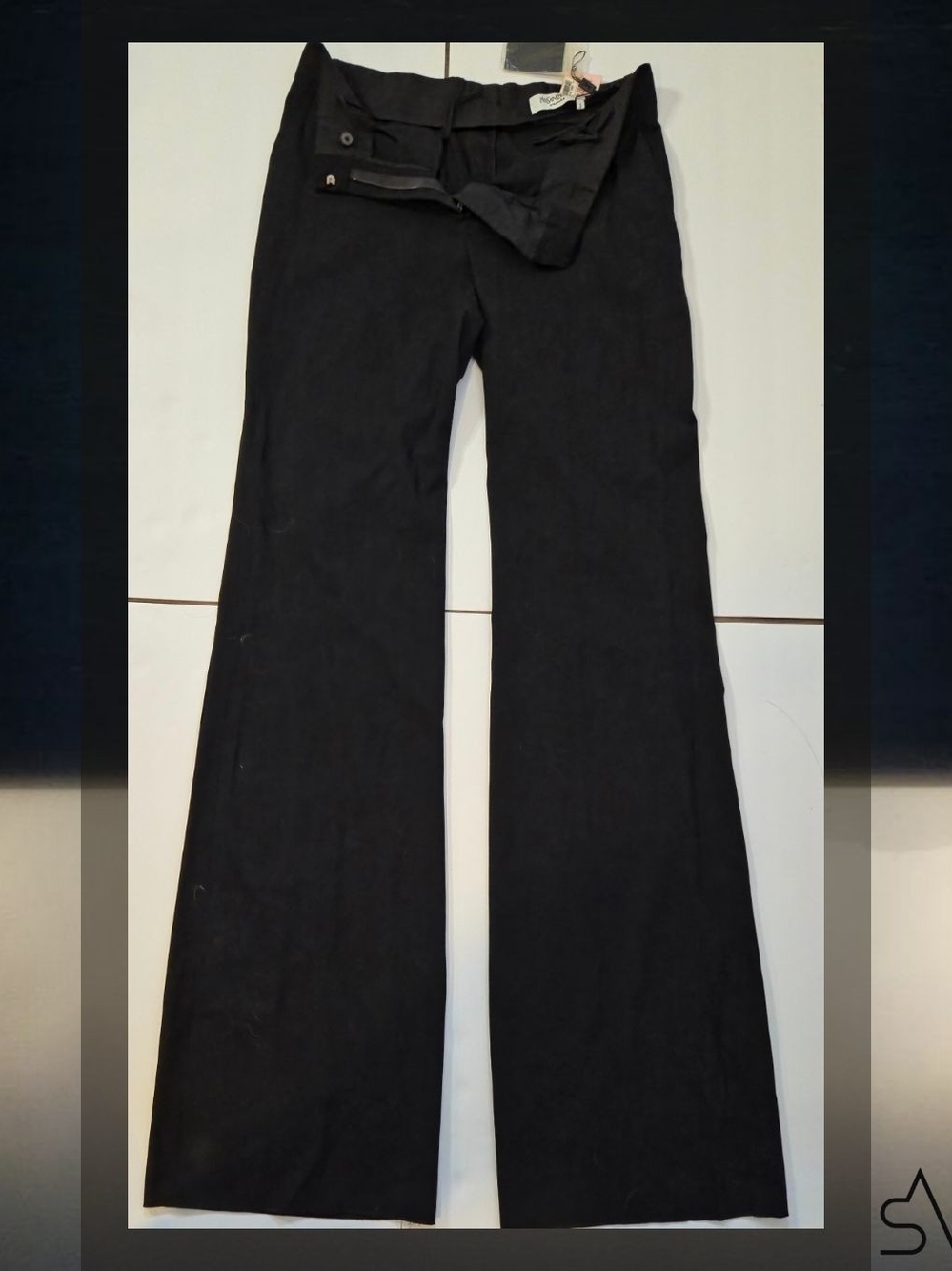 NWT Tom Ford Yves Saint Laurent Rive Gauche Cotton Flared Trousers FR 42 US 10